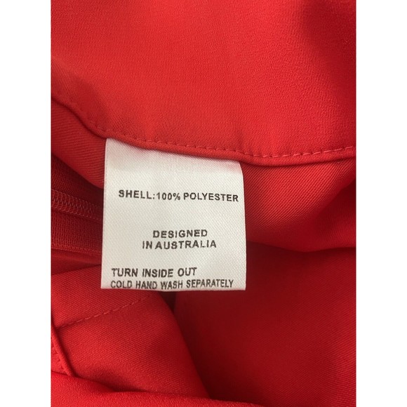 Shona Joy Core Cocktail Draped Dress in Tomato Red Size 2 - Picture 9 of 9